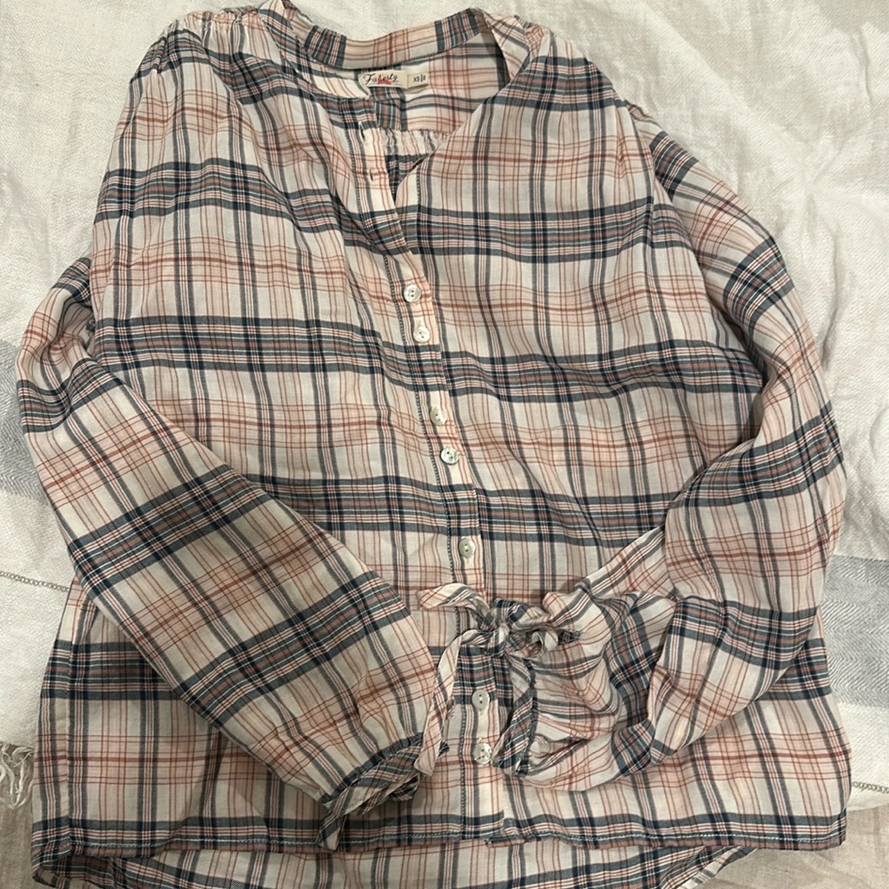 Button up plaid shirt